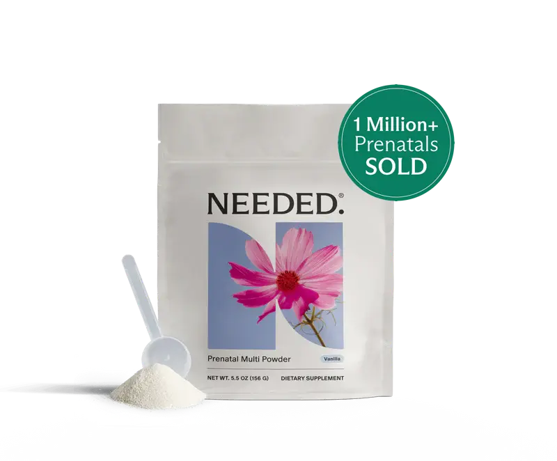 NEEDED. Prenatal Multi Powder - Vanilla - 30 Servings (1 Month Supply) - 22 Clinically Dosed Nutrients - Folate Choline & Vitamin D3 - Fetal Brain Development - Nausea-Friendly - Expertly-Formulated - Fertility to Postpartum