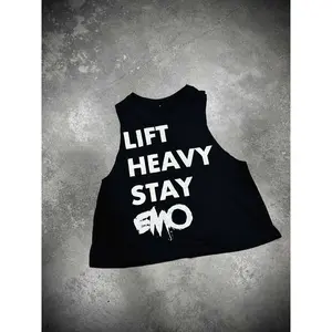 Lift Heavy Stay Emo Crop