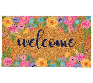 Evergreen 30"x18" Spring Blossom Coir Doormat