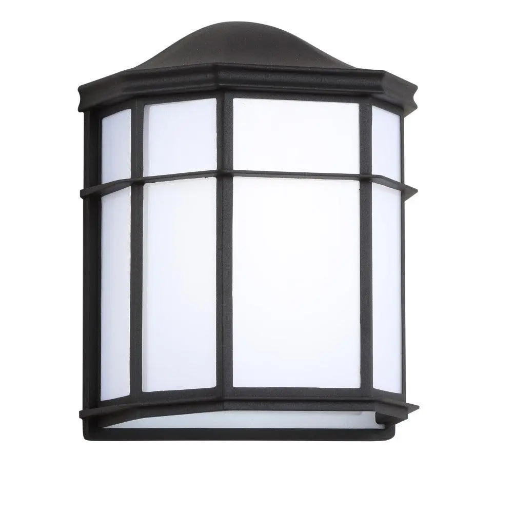 JONATHAN Y Henry Farmhouse Outdoor Frosted Acrylic/Metal Integrated LED Wall Sconce; for Living Room,Bedroom, Kitchen, Office