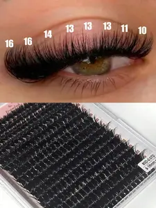 80D Faux Mink Eyelashes 320 Cluster 0.07mm D Curled 9-16mm Mixed Natural Eyelash Extension 3D Russian Strip Personal Eyelash Makeup Tool