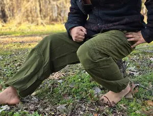 Organically Handmade Natural 100% Cotton Hippie Colorful Hemp Comfortable Yoga Pant Trouser