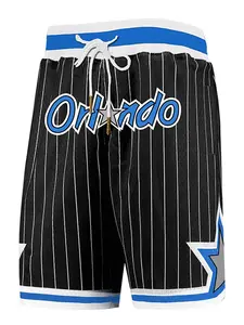 Men's Striped Print Letter Patched Basketball Shorts, Casual Breathable Comfortable Pocket Mesh Shorts for Daily Wear, Men's Bottoms for All Seasons, Athletic Shorts