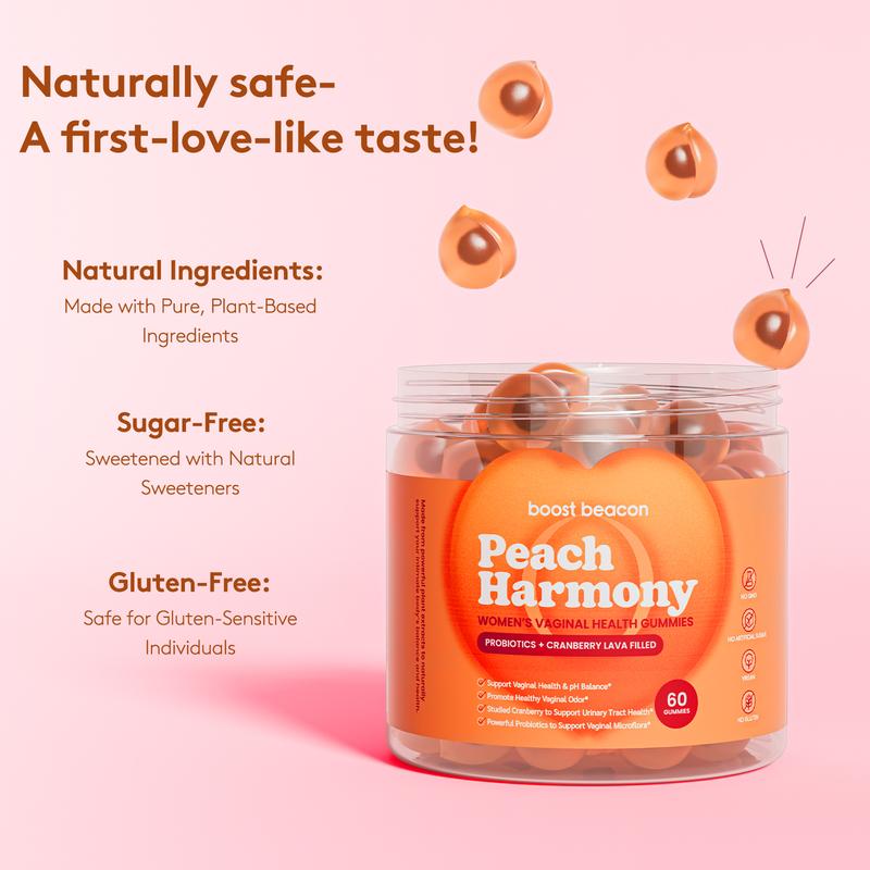 Product Introduction of Boost Beacon Women's Probiotic Gummies for Feminine Health | Cranberry Gummies for pH Balance & UTI Prevention | Vitamin C | Hormonal Support | 60ct Supplement Natural 34