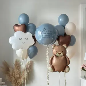 21pcs/25pcs Bear Balloon Bouquet Set, Cute Bear Design, Perfect for Wedding Decor, Baby Shower, Girl Birthday Party Decoration