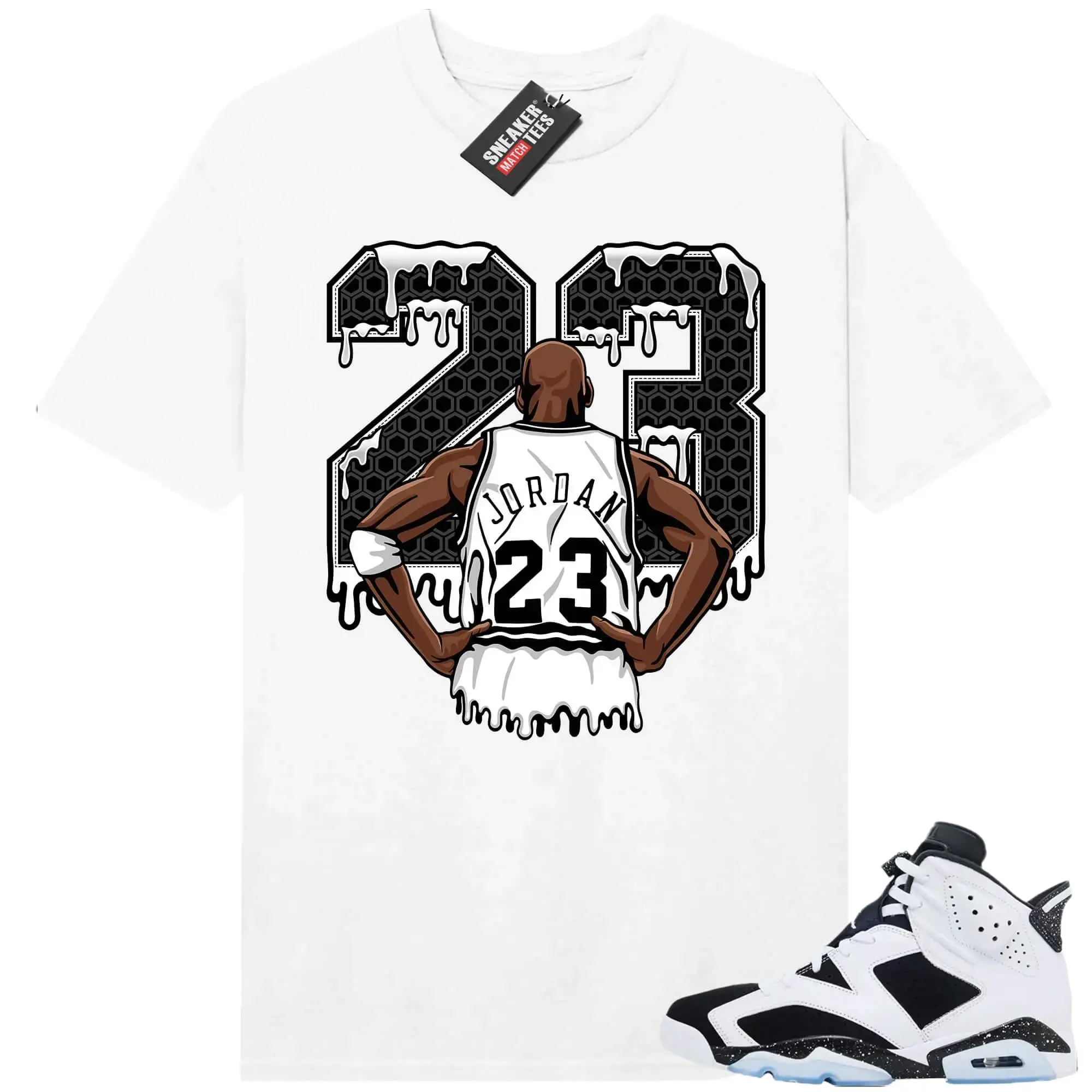 6 Oreo Black White Matching T Shirt, Number 23 Graphic Shirt, 90s Hip Hop Tee, Gift For Women and Man, Unisex T-Shirt, Sneaker Head Gift