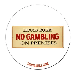 Golf House Rules Sticker White O/S