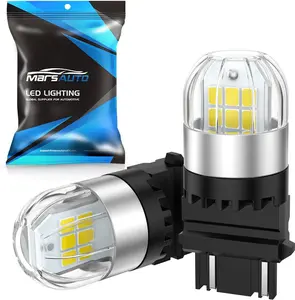 Marsauto 3156 3157 LED Bulbs,6000K White 300% Brighter 3056 3057 4157 3047 4057 3457 LED Light Bulb for LED Brake Lights,Tail Lights,Turn Signal Lights,Backup Reverse Lights,Pack of 2