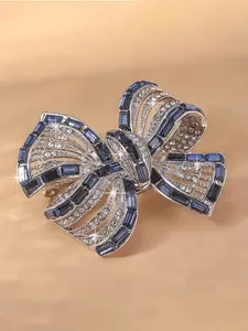 Elegant Zircon Butterfly Brooch Pin, Stylish Rhinestone Design Fashion Accessory, Versatile Jewelry for Women, Perfect for Parties & Daily Wear