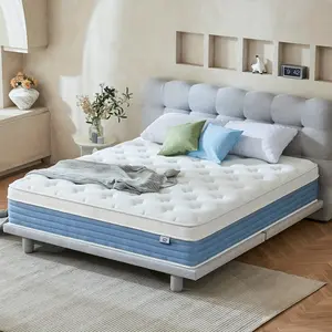 14-inch QUEEN/KING SIZE mattress, hybrid memory foam full-size mattress - medium firmness, suitable for motion isolation, edge support, pressure relief - bed in a box