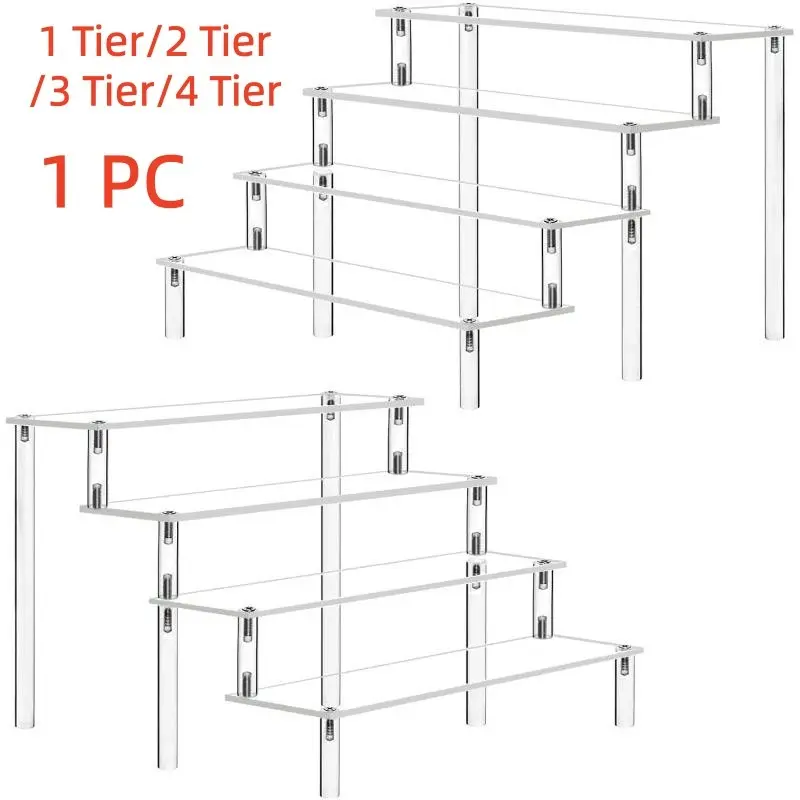1 Pc Acrylic Risers Display Stands Perfume Organizer Display Shelf & Versatile Cupcake Stand Holder Display Risers for Figures Dessert Shelves for Party for Decoration and Organizer Display Rack Decorative Storage Organizers
