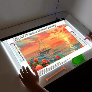 a3/a4 painting board with shelf & clip, 1 set multifunctional diamond painting workstation, art materials, portable drawing board for indoor & outdoor