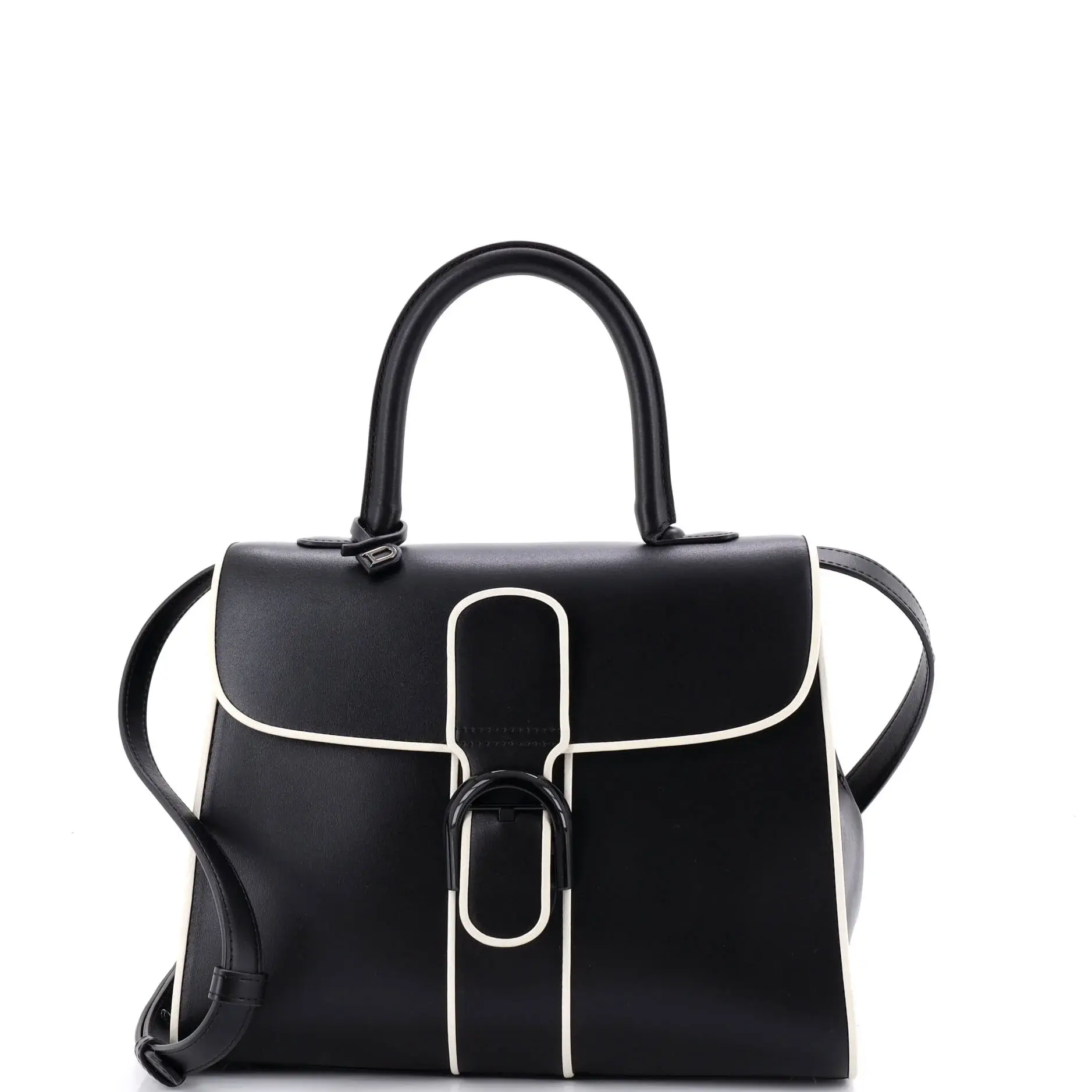 Pre-owned Leather Shoulder Bags Delvaux Brillant Top Handle Bag MM by Rebag