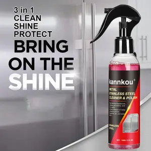 Kannkou Stainless Steel Cleaner & Polish 3-in-1 Clean Shine Protect Bring On The Shine Metal Cleaner 190g