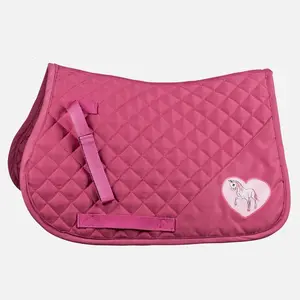 Horze Shetland size Tucker Pony Saddle Pad w/ Heart in Pink or Blue