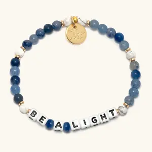 Little Words Project - Be A Light Bracelet – Kindness & Positivity Reminder Bracelet, Inspirational Beaded Bracelet, Trackable Kindness Bracelet – Choose Your Size