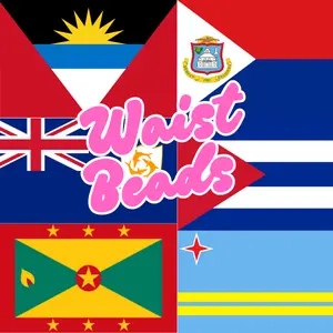 Caribbean  Waist Beads - Antigua, Sint Maarten, Anguilla, Cuba, Grenada, Aruba