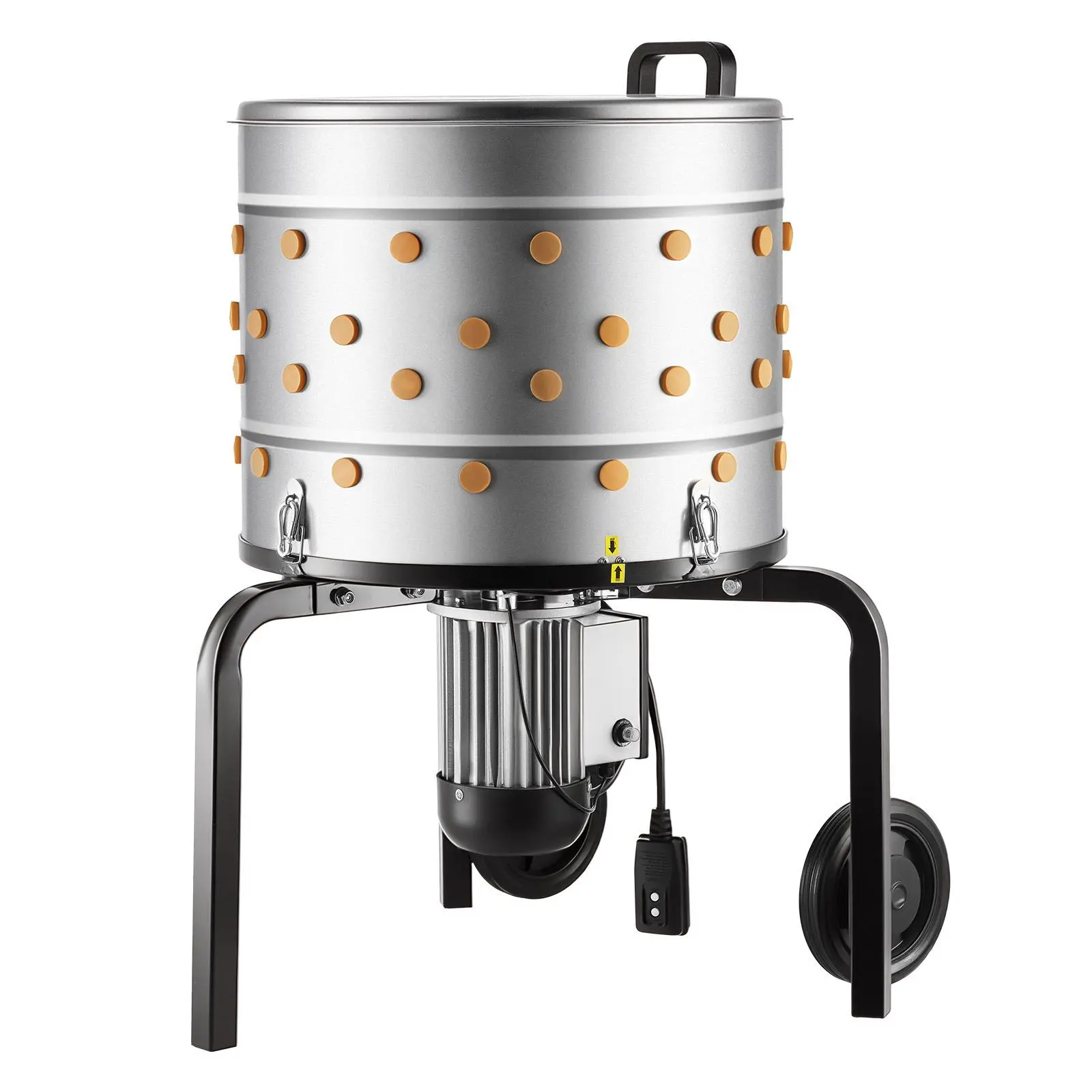 【SummerFinds】VEVOR Chicken Plucker Machine, 19.7 in Drum, 750W & 275RPM Electric Chicken Plucking Machine with 98 Soft Fingers & Transport Wheels, Stainless Steel Feather Remover for Processing 2 Chicks Once