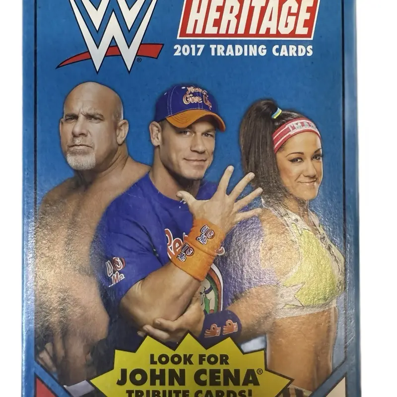 WWE 2017 Topps WWE Heritage Wrestling Factory-Sealed Hanger Hobby Box, 32 Trading Cards, Look for John Cena Tribute Cards, Trading Card Pack