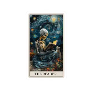 The Reader tarot card vinyl sticker