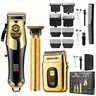 MOVATEK 3 Piece Professional Blonde Hair Clipper & Trimmer Kit for Men USB Rechargeable Barber Set Featuring LCD Display, Adjustable Blade Hair Clippers, and Professional Men's Trimmer Hair Cutting Kits, Face