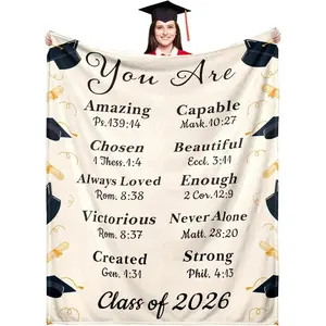2026 Graduation Gifts for Her Him, 2026 Graduation Blankets, Senior Year 2026 Graduattion Decor, Best Gift for High School Senior Night, Soft Flannel Blanket60x80inch