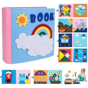 Montessori Toys Busy Board for Toddlers, Baby Airplane/Road Trip Quiet Book, Preschool Learning Activities Develop Fine Motor Skills Educational Sensory Travel Toys for Boys and Girls