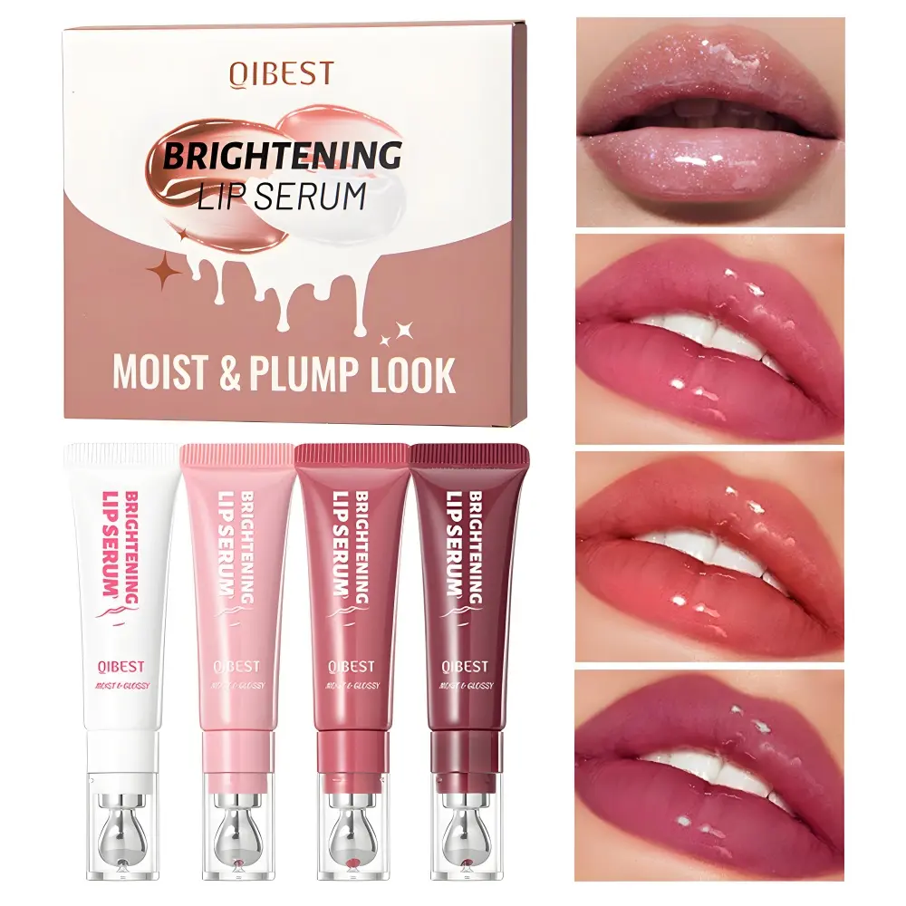 4-piece lip gloss set, Lip Moisturizer Gloss, moisturizing, easy to apply, lightweight, waterproof, natural lip makeup, Lip Products Makeup, Glitter Lipgloss