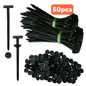 Nylon Cable Tie Buckle Kit PA66  Windproof Tensile Strength: 50kg &Anti-Corrosion for Car/Home/industrial Cable Management-40°C-130°C Extreme Proof, Lifetime Supply Pack (100pcs)TTV  FathersDayGift daily repair Universal bundle