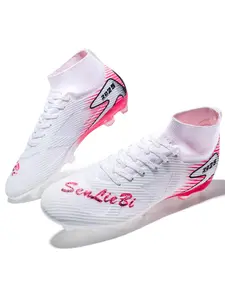 Unisex Professional Ag Football Cleats, Speed Cleats, Outdoor Sports Soccer Boots, Long Studs High Top, Artificial Grass Shoes, Turf Shoes, Lightweight Comfortable