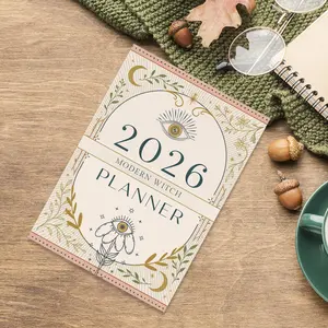 Lunar Magic & Spiritual Journey System - 2026 Witchcraft Organizer Spiral Bound Planner with Vision Board, Moon Cycles & Tarot Pages | Personal Mystical Tracker for Modern Witches, Perfect Christmas New Year Gift