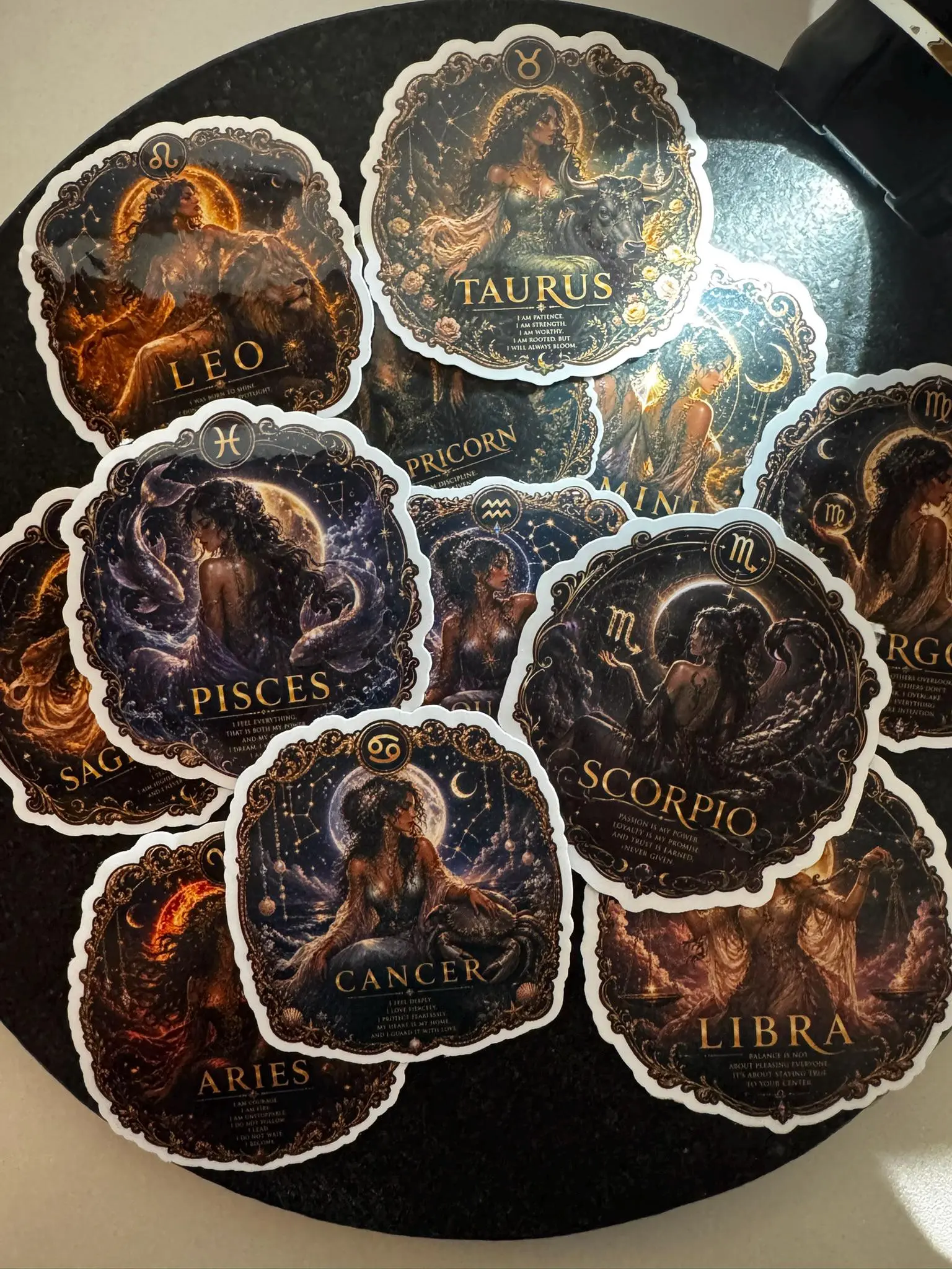 Zodiac Goddess  Stickers  – Astrology Zodiac Vinyl Decal (Waterproof, Laminated)
