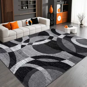 Velvet soft and comfortable patterned printed carpet, Abstract Rugs, Modern Geometric Rug, suitable for multiple scenarios, available in various sizes, soft and non-shedding, Modern Area Rug