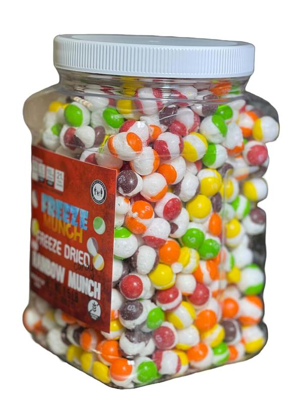 1.5 LB Jar - Freeze Dried Rainbow Munch Original "S" Candy Crunchy Snack 24 oz Sweet Bonbon Sweet Bonbon