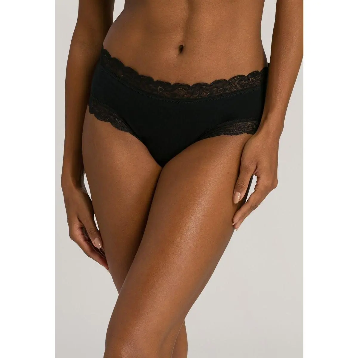 Women's Hanro Cotton Hipster Panties - Fit, Cute Cotton Underwear with Comfortable Lace Details and Bra-Matching Leg Design, Basic