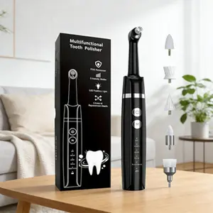 Home Dental Teeth Polishing Instrument, Easily Remove Plaque Tartar Whitening, 5-In-1 Multi-Functional Electric Tooth Cleaner, Teeth Stain Cleaner