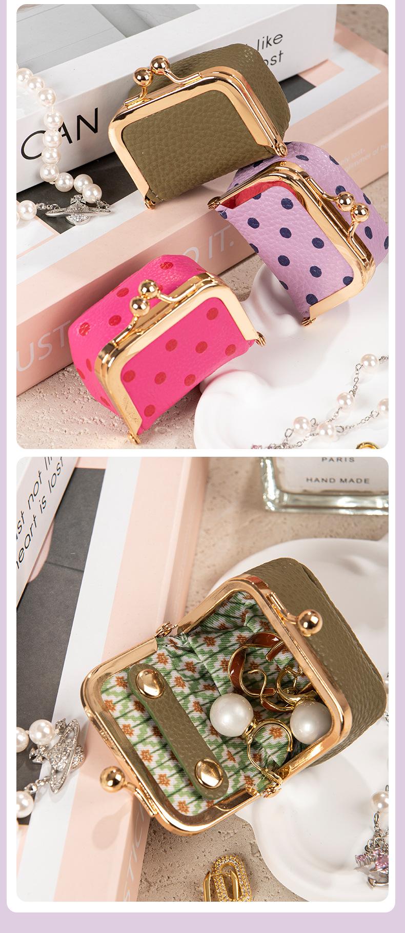 Mini Cute Jewelry Organizer Case – Portable PU Travel Box for Rings, Earrings, Necklaces | Small Pocket Size Storage for Girls