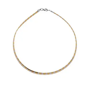 Stately Steel 17" 6mm Omega Chain Necklace