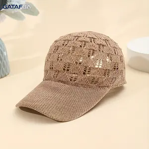 Women's Mesh Baseball Cap,Breathable Hollow Out Sun Hat,Adjustable Lightweight Trendy Visor Cap,Stylish Quick Dry Mesh Top Hat for Outdoor Travel Beach Daily Casual Street Wear