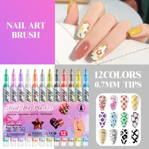 Waterproof Quick-Dry Acrylic Marker Pen, Ultra-Fine Tip Colorful DIY Painting Marking Pen, Nail Art Doodle Pen, Drawing Pen
