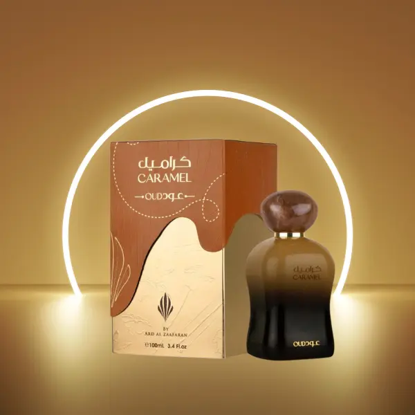 Ard Al Zaafaran Caramel Oud Eau de Parfum Spray for Unisex 3.4 Ounce - Unisex Appeal with Pear Tangerine Pineapple Jasmine Gardenia Magnolia Amber Cashmere Wood Sandalwood Musk and Praline Notes