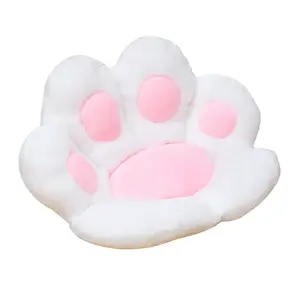 Plush Pillowcase Seat Cushions Cat Paw Back Fluffy Pillows Plush Chair Cushion Sofa Mat Office Chair Seat Pillow Back Cushion