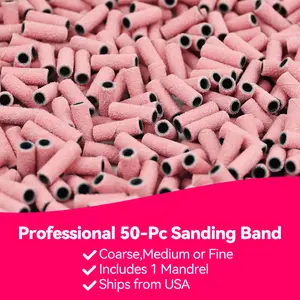 3mm Sanding Bands - Coarse Grit / Medium Grit / Fine Grit | Single Grit Per Box | Bulk Nail Drill Bits for Salon | USA Stock