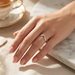 925, Sterling Silver wishbone ring