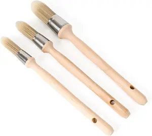 Trim Painting Tool, 3 Packs with 0.6Inch, 0.75Inch, 1Inch Small  Brushes for Walls, Touch Up, Edge Painting Tool, Round  Brush for House Wall Edges, Trim  Brushes
