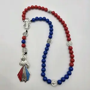 Divine Mercy Chaplet Stretchy Rosary Bracelet  (Homemade and Made-to-order)