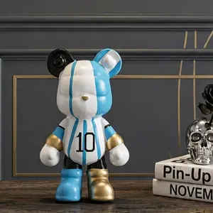 This sporty bear art piece combines trendy doll design with sports aesthetics. With simple sports jersey elements, it presents an artistic temperament that combines youth, vitality and modernity, becoming a focal point decoration in the space.