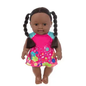 12 Inch African Rebirth Doll, 1 Set Realistic Newborn Doll with Pink Dress & Accessories, Accompany Toy, Perfect Gift for Collection, Collectible Dolls, Dolls Clothes Accessories