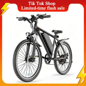 Adult Electric Mountain Bike – 350W Brushless Motor (750W Peak), 48V Removable Battery, 30–55 Mile Range, 22 MPH Max Speed, 26-Inch Off-Road Tires, 21-Speed ​​Gearing, Dual Disc Brakes, 5-Level Pedal Assist Modes, LED Lighting, 330 lb Max Load Capacity.