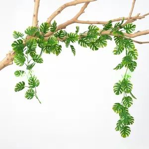 4pcs Set - 70.87 Inches Realistic High-Quality Monstera Leaf Vine - Lifelike Artificial Plants for Home Decor, Suitable for Valentine'S Day, Thanksgiving, And Easter Decorations | Ideal for Indoor/Outdoor Use on Stairs, Walls